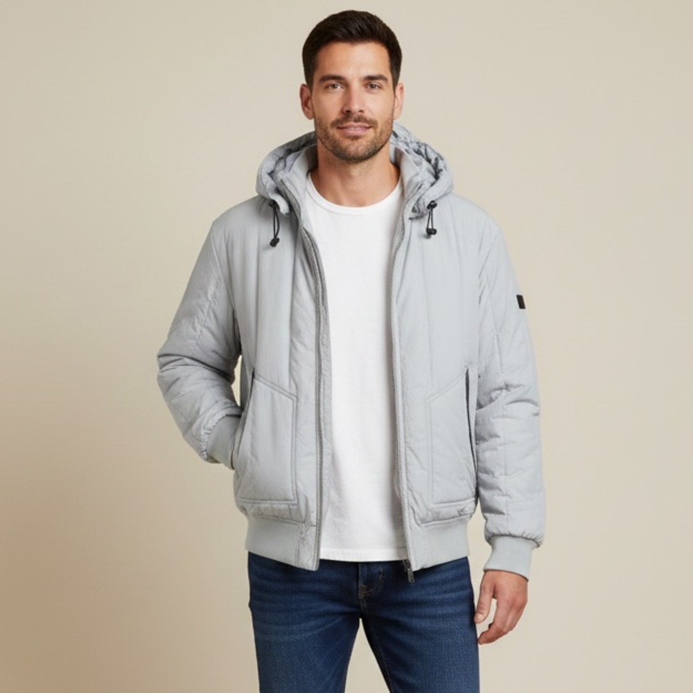 Armani‎ Exchange Hooded Down Blue Jacket